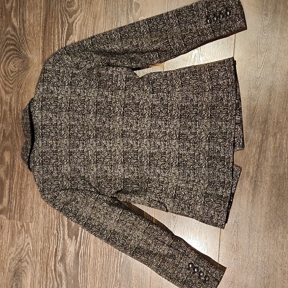 ❤️ NWOT! WHITE HOUSE BLACK MARKET KNIT PLAID STUDIO BLAZER JACKET, 4 - Picture 10 of 11